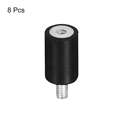 uxcell Rubber Mounts 8pcs M4 Male/Female Vibration Isolator Shock Absorber, for Garage Motor Air Compressor Car Boat Bobbins, D15mmxH30mm - size: M4x15mmx30mm