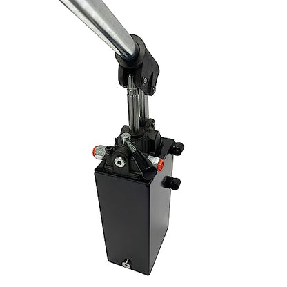 Double Acting Hydraulic Hand Pump with 5 QTs Tank - Manual Hydraulic Pump with Changeover Valve - 1.5 CID, 3600 PSI, 3/8" NPT Ports Piston Hand Pump - color: Double Acting, size: 1.5 CID 5 QTs tank