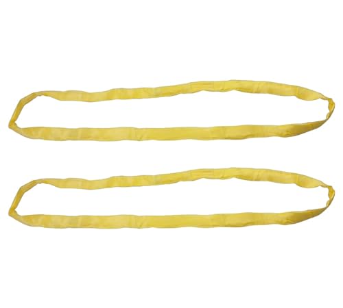 Round Sling 6' Yellow 8400# Vertical 6700# Choker 16800# Basket (2 Pack) - color: Yellow - Vertical Capacity: 8,400 lbs., size: 6 Feet, style: 2 - Pack