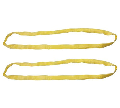 Round Sling 6' Yellow 8400# Vertical 6700# Choker 16800# Basket (2 Pack) - color: Yellow - Vertical Capacity: 8,400 lbs., size: 6 Feet, style: 2 - Pack