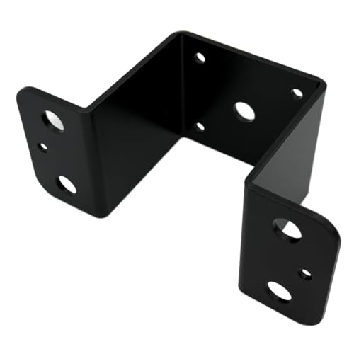 4 PCS Fit Heavy Duty Trailer Stake Pocket Brackets, for Wood Lumber Uprights or Steel Stake Posts Holes for Mounting Flat Beds and Trucks, Black (Fit 3x3 Lumber) - size: Fit 3x3 Lumber