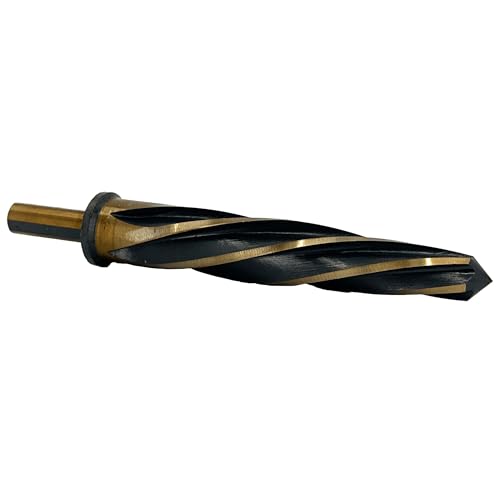 Drill America 1" Bridge/Construction Reamer with 1/2" Shank, Black and Gold Finish, KFD Series - size: 1''