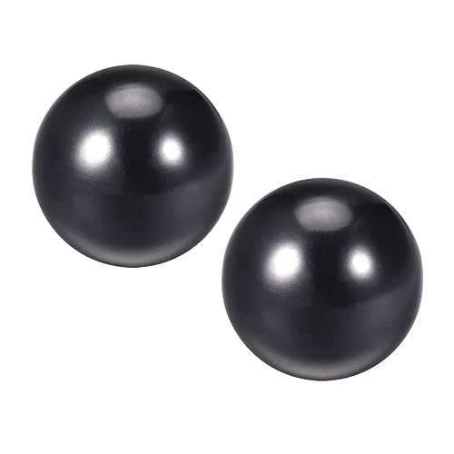 Thermoset Ball Knobs, M12 Female Thread 40mm Diameter, Plastic Metric Hand Screw Grip Black - (Applications: for Lathe Machinery Lever Handle), 2-Pieces - color: Black, size: M12 x 40mm