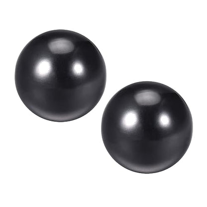Thermoset Ball Knobs, M12 Female Thread 40mm Diameter, Plastic Metric Hand Screw Grip Black - (Applications: for Lathe Machinery Lever Handle), 2-Pieces - color: Black, size: M12 x 40mm