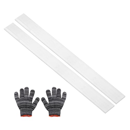 uxcell Square Aluminum Flat Bar with Gloves 0.08"x2"x16"/2x50x407mm 2Set - size: 0.08" x 2" x 16"/2 x 50 x 407mm