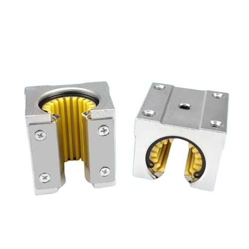 SBR35UU 35mm Linear Bearing Block 2Pcs, 2 Pack 35mm Linear Motion Open Slide Bearing Block for SBR35 Linear Rail as CNC Router Part, Made by Aluminum and Engineering Plastic from Bopaodao - size: SBR35UU