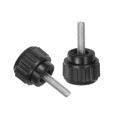 uxcell 8pcs Knurled Clamping Knobs M3 x 12mm Metric Male Thread 14mm Head - size: M3 x 12mm x 14mm
