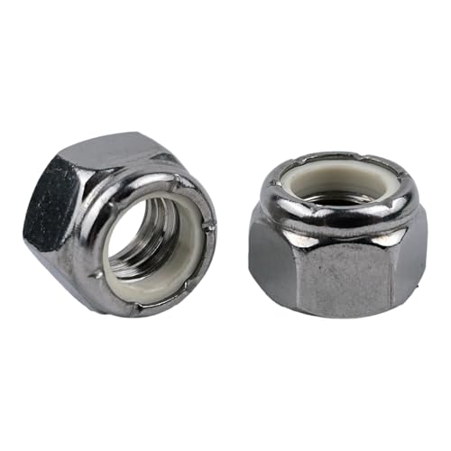 7/16"-14 Nylon Insert Locknuts 304 Stainless Steel - Pack of 25 - size: 7/16"-14