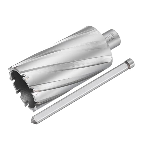 HARFINGTON Annular Cutter 1-15/16" Dia 3" Depth 3/4" Shank TCT Cutting Drill Bits with Pin for Magnetic Drill Press - size: 1-15/16" x 3"