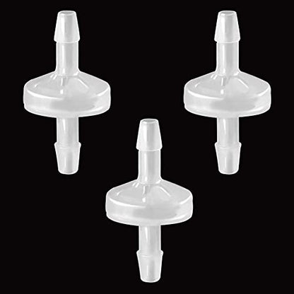 One Way Check Valve, 5/32"(4MM) Hose Barb Non Return (Pack of 3) - size: 5/32 Inch