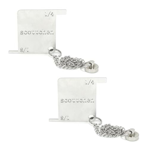 SCOTTCHEN Bench Grinder Safety Gauge, Stainless Steels Bench Grinder Safety Scale with Anti-lost Magnet-2 Pack - color: For Bench Grinder--2 Pack