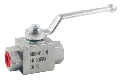 High Pressure Hydraulic Valve KHB 3/8'' NPT, Shut-Off 2 Way Ball Valve, Hydraulic Ball Valve 7250 PSI - size: KHB 3/8NPT(2 Way)