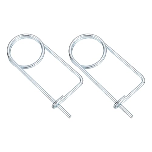 MECCANIXITY 2pcs Steel Brooch Cotter Pins, 0.2x5.71 Inch (5x145mm) Brooch Shape Cotter Safety Spring Pin, Quick Locking Fastener for Garden, Farm, Lawn, Rectangle - size: M5x145mm