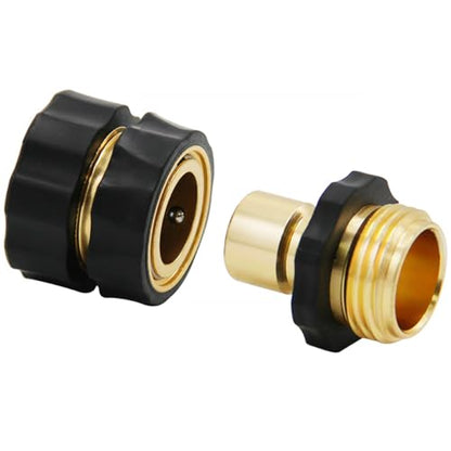 Lifynste 3/4 Inch Garden Hose Quick Connector Fittings, Easy Connector Fitting, Male and Female Set, (2) - style: Set of 2