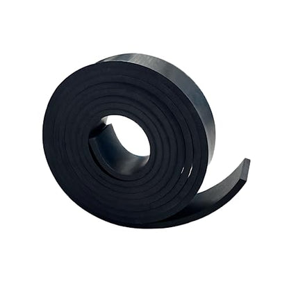 Solid Rubber Strip Roll 1/4 (.25)" Thick X 2" Wide X 10'Long - size: 2"X10'X1/4, style: No Adhesive