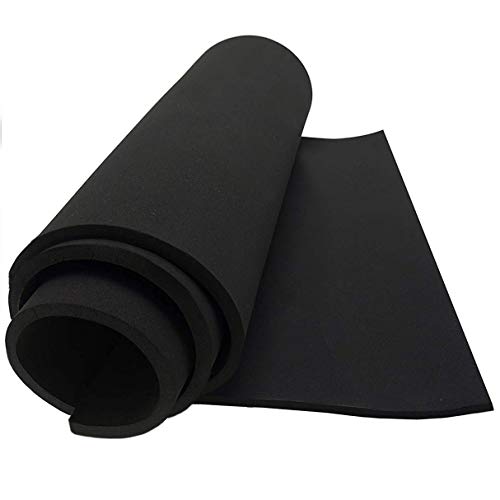 Dualplex Neoprene Sponge Foam Rubber Sheet Roll, 12x54 Inches x 1/2" Thick, Perfect Cosplay Padding, DIY Project Sheet - Easy Cut Non-Adhesive Multi-Function Soundproof Rubber Foam - size: 12X54 inches X 1/2" Thick