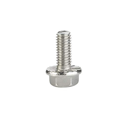M8 x 12mm Flanged Hex Head Bolts Flange Hexagon Screws, Stainless Steel 304, DIN 6921, 20 PCS - size: M8-1.25 x 12mm