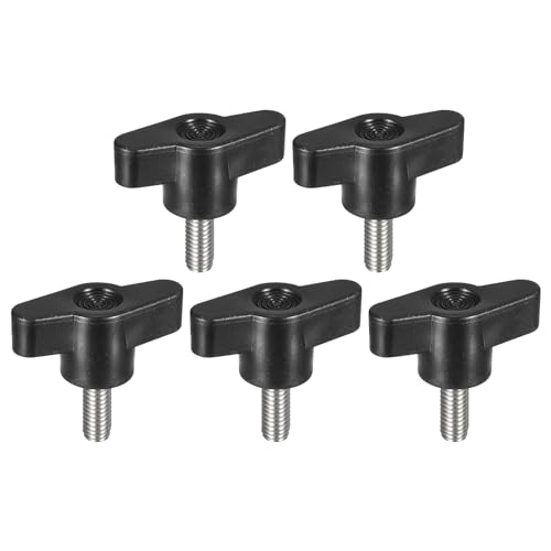 uxcell 5Pcs Clamping Screw Knob, M6 x 15mm Metric 304 Stainless Steel T Shaped Thumb Screws Handle for Quick Remove Hand Tightening Knob Replacement - size: M6 x 15mm