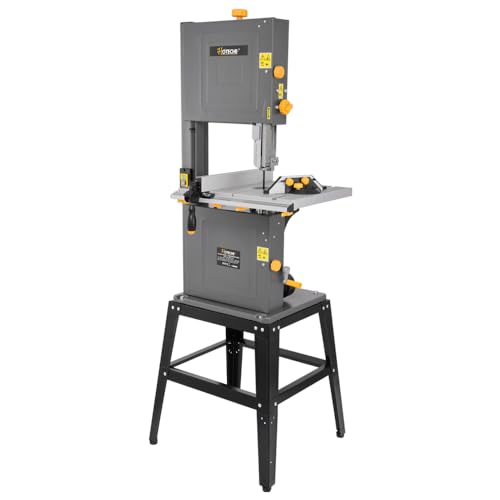Hoteche 12-Inch Band Saw 7-Amp Two-Speed Benchtop with Stand for Woodworking and Metal Cutting, 1HP - size: 12-Inch Benchtop