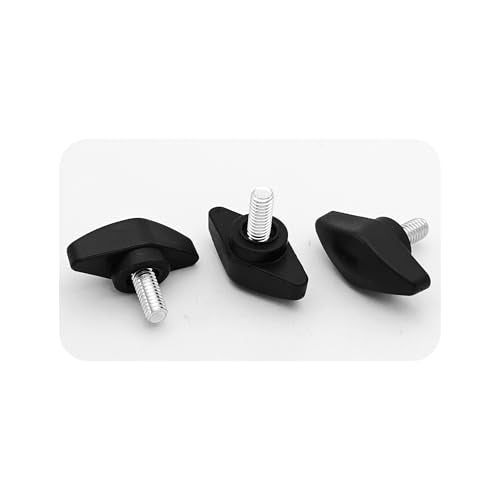 pson 4Pcs M6 x 12mm Tee Wing Knob Thumb Screws, Plastic T Handle Clamping Knobs with Male Thread for Woodworking, Machinery, Equipment - size: M6 x 12mm