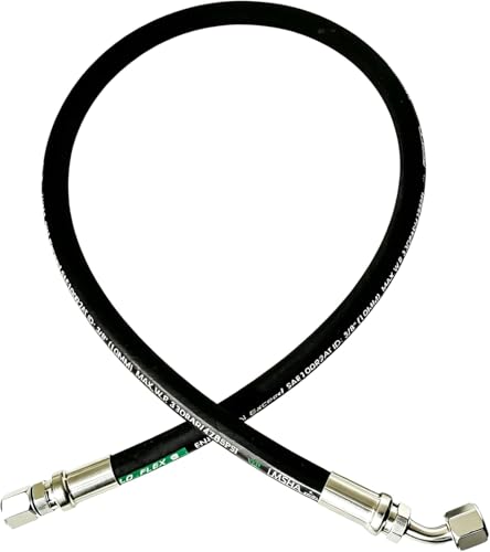 Haichy 26741-08-08RW-36in-45 Hydraulic Hose Swivel Assembly 1/2” Hydraulic Hose with Female JIC X45° Female JIC, 36IN, 3988 psi - color: 1/2, size: 36in