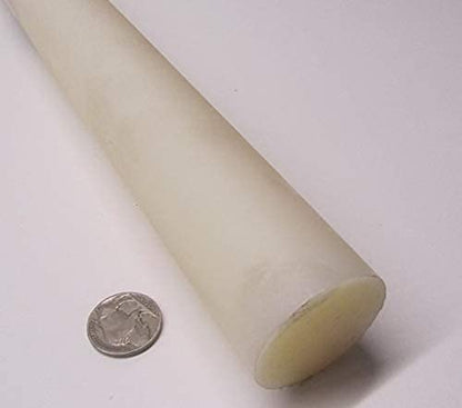 Natural Nylon 6/6 Extruded Round Rod 1.50" (1-1/2") x 4 Ft Length 1 pc