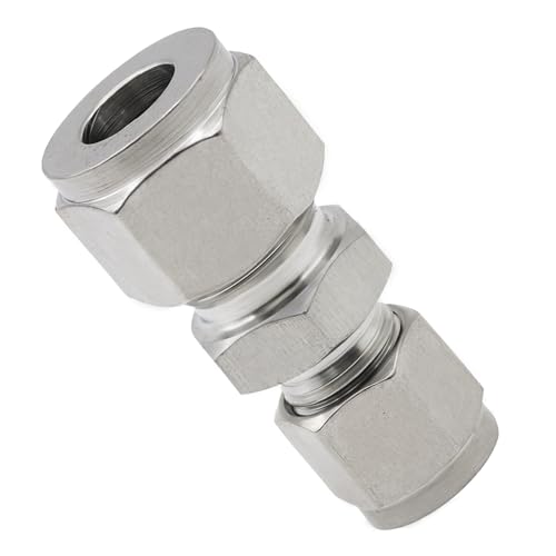 Stainless Steel 304 Compression Tube Fitting Reducing Union with Double Ferrule 3mm OD x 10mm OD Straight Connector, Pack of 2 - size: 3mmx10mm OD