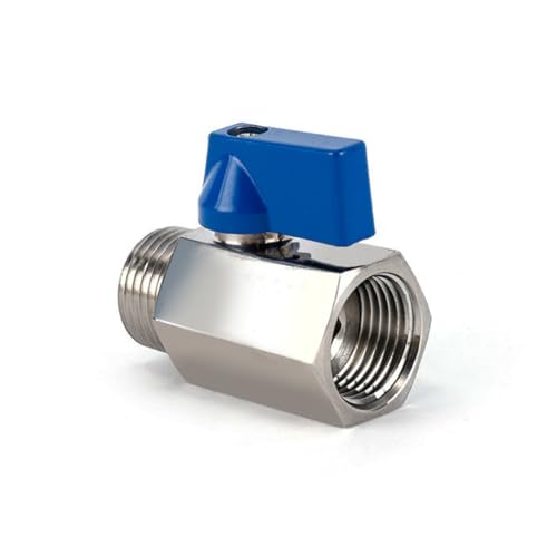 2Pcs Shut Off Valve 1/8" NPT Male x 1/8" NPT Female Ball Valve - size: 1/8 MNPT x 1/8 FNPT