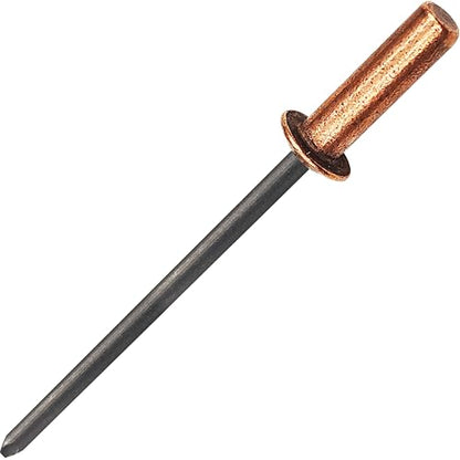50Pcs Closed End Blind Rivets, 1/8" x1/4" (3.2x6.5mm) - color: Copper Steel, size: 1/8"x1/4"(3.2x6.5mm)