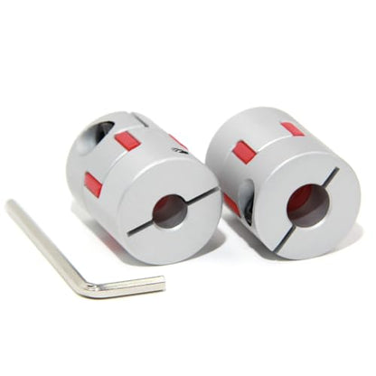 8mm to 10mm Bore Aluminium Plum Flexible Shaft Coupling Servo Stepper Motor Jaw D25xL30 Connector Flexible Shaft Couplers for 3D Printer/CNC Machine/DIY Encoder, 2pcs/Pack(8mmx10mm) - size: 8mmx10mm