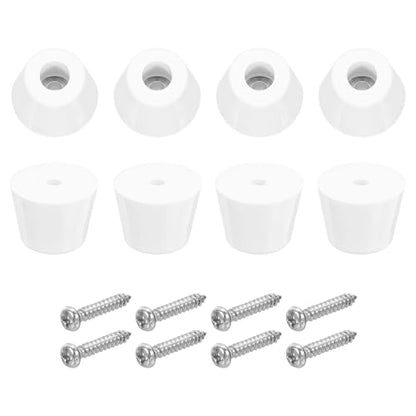 uxcell 8Pcs Rubber Bumper Feet, 0.55" H x0.67 W Round Pads with Stainless Steel Washer and Screws for Furniture, Appliances, Electronics - size: 0.55" H x0.67" W