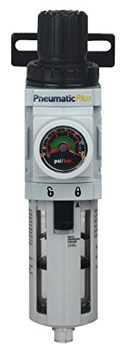 PneumaticPlus PPP2-N02BG Air Filter Regulator Combo 1/4" NPT, 5 Micron