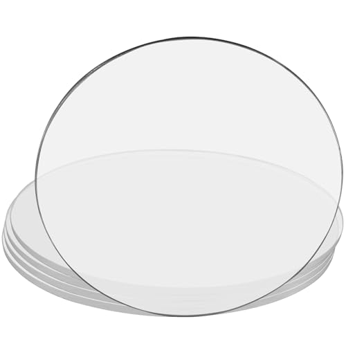 Hitefu Clear Circle Acrylic Sheets, 6 Inch, 10 Packs, 3mm Thick - size: 6 Inch