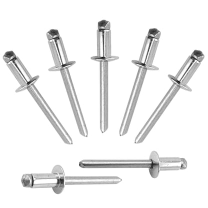 ALLCLEAN 50 Pcs 1/4" x 1/2" Stainless Steel Blind Pro Rivets,6.4 x 12mm Pop Rivets,Stainless Steel Grip and Stainless Steel Mandrel - color: Stainless Steel, size: 1/4" x 1/2"