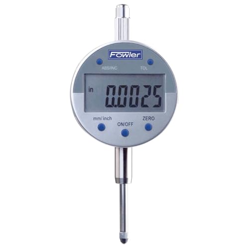 Fowler 54-520-255 Direct Inch/Metric Conversion X Blue Travel Electronic Indicator, 0.5" Maximum Measuring Range - style: 0.5" 0.0005" 54-520-255-0 0.5" Travel Electronic