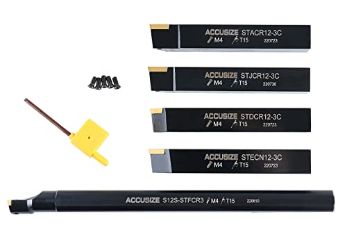 Accusize Industrial Tools Mini Indexable Turning Tool Boring, 3/4 in - size: 3/4 in.