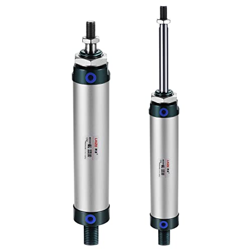 MECCANIXITY Pneumatic Air Cylinder Double Action MAL32X100 32mm Bore 100mm Stroke with Y Connector and 4Pcs Quick Fitting Set - size: 32X100 mm