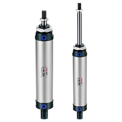 MECCANIXITY Pneumatic Air Cylinder Double Action MAL32X100 32mm Bore 100mm Stroke with Y Connector and 4Pcs Quick Fitting Set - size: 32X100 mm