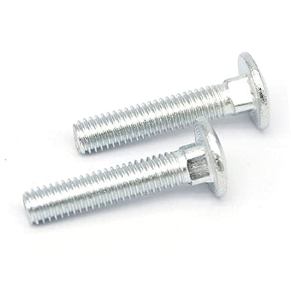 50 Pcs Carriage Bolts, Coach Bolts,Neck Carriage Bolt, Round Head, Square Neck, Zinc Plated （M4-0.7x16mm） - size: M4-0.7x16mm（50Pcs）
