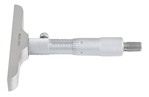 Accusize 0-6 in Depth Micrometer, 4 in Base, 0.001 in Resolution