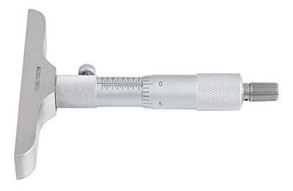 Accusize 0-6 in Depth Micrometer, 4 in Base, 0.001 in Resolution