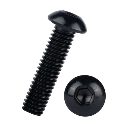 #8-32 x 1 Button Head Screws Socket Cap Bolts 304 Stainless Steel 18-8, Allen Hex Drive, UNC Fully Machine Thread, 50Pcs Black - color: Black, size: #8-32 x 1" (50PCS)