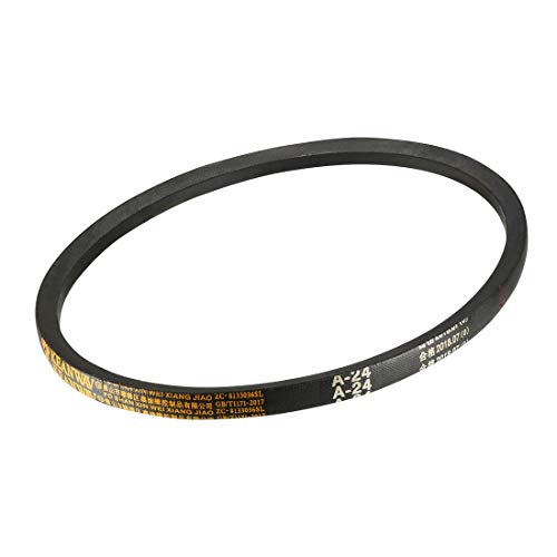uxcell A24 Drive V-Belts 24" Inner Length 13mm Width 8mm Thick JIS Standard A-Section Rubber Drive Industrial Transmission Belt - size: 24"