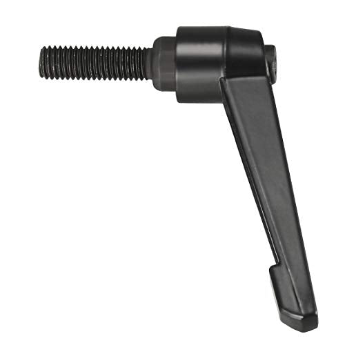 uxcell M10 x 30mm Handle Adjustable Clamping Lever Thread Push Button Ratchet Male Threaded Stud Knobs Locking Rotating Screw Handles Quick Release Bolt Black 4pcs - size: M10 x 30mm