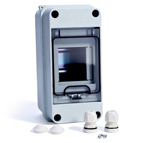 3 Way Circuit Breaker Box, Waterproof Distribution Protection Box - color: HT, size: 3 Way 80x95x160 MM