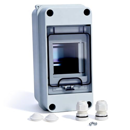 3 Way Circuit Breaker Box, Waterproof Distribution Protection Box - color: HT, size: 3 Way 80x95x160 MM