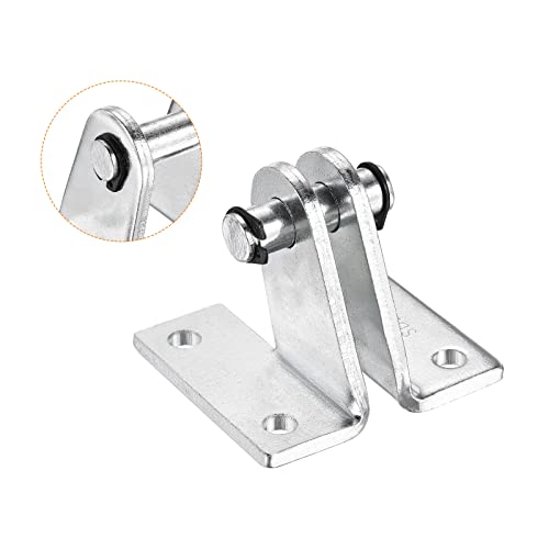 PATIKIL 73x52mm Air Cylinder Rod Clevis 2 Pack Mounting Bracket Rear Pivot Mount Pneumatic Parts, Silver - size: 73 x 52mm