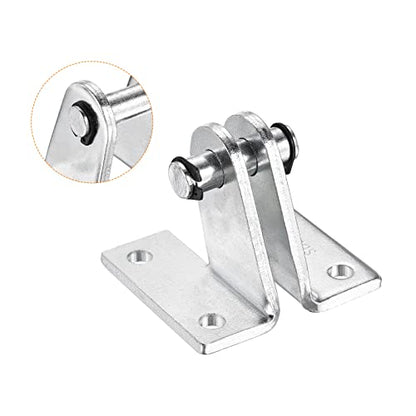 PATIKIL 73x52mm Air Cylinder Rod Clevis 2 Pack Mounting Bracket Rear Pivot Mount Pneumatic Parts, Silver - size: 73 x 52mm