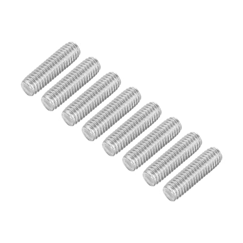uxcell 8Pcs Fully Threaded Rod, M6 x 20mm 304 Stainless Steel Right Hand Thread Bar Studs M6-1 Thread Pitch for Furniture Machinery Assembly - size: M6 x 20mm