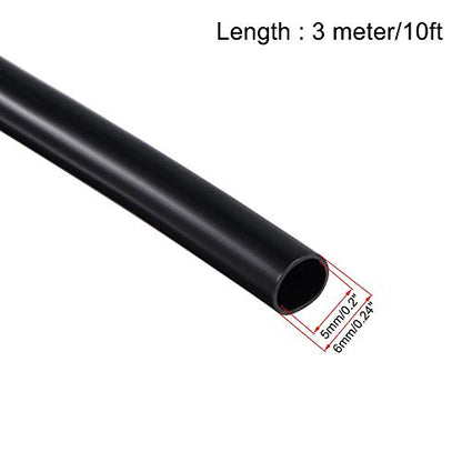 uxcell Black PVC Tube Wire Harness Tubing, 5mm ID 10ft Sleeve for Wire Sheathing Wire Protection - color: Black, size: 5mm